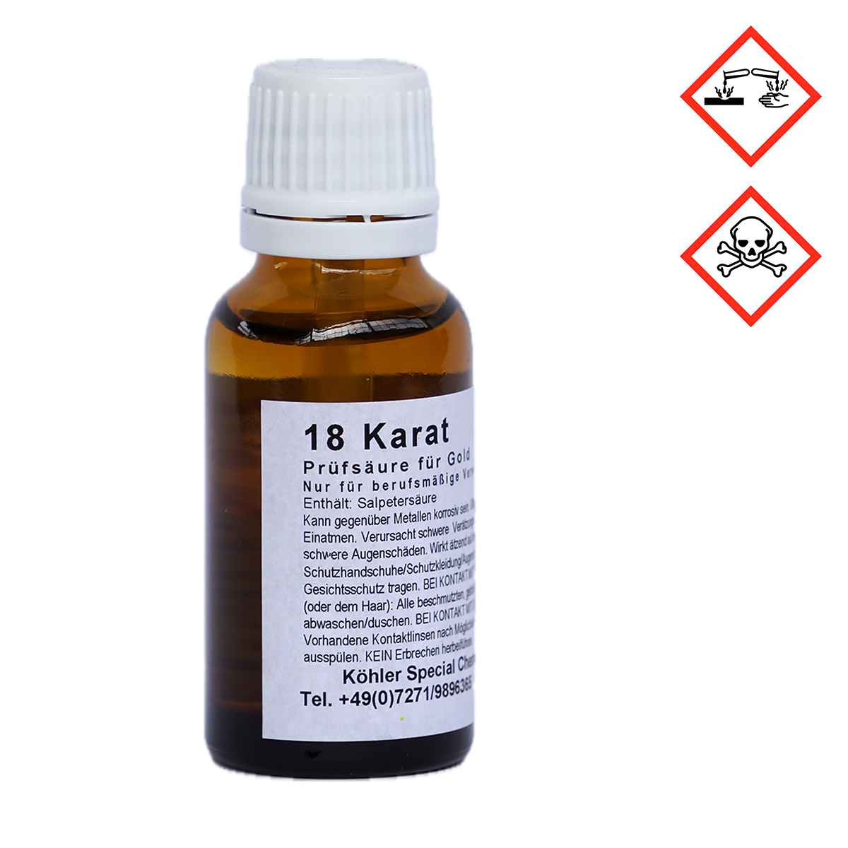 Probiersäure 18 kt Gold