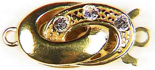 Schmuckschließe Silber vergoldet Schmuckschließe Silber vergoldet