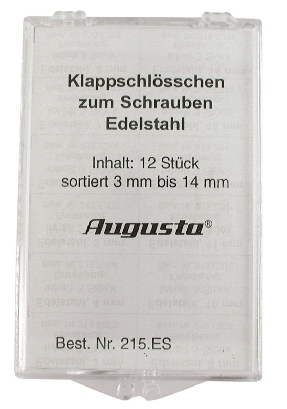 Sortiment Klappschlößchen Edelstahl Sortiment Klappschlößchen Edelstahl