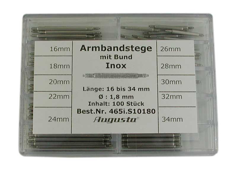 Sortiment Federstege Inox 16 - 34 mm