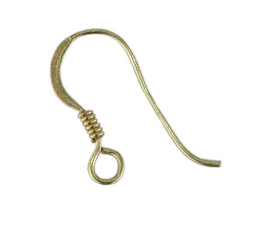 Schweizer Haken offene Form mit Öse, Silber