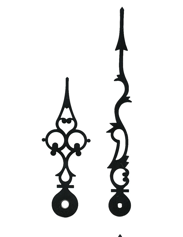 Großuhrzeiger schwarz 136/87 mm Großuhrzeiger schwarz 136/87 mm