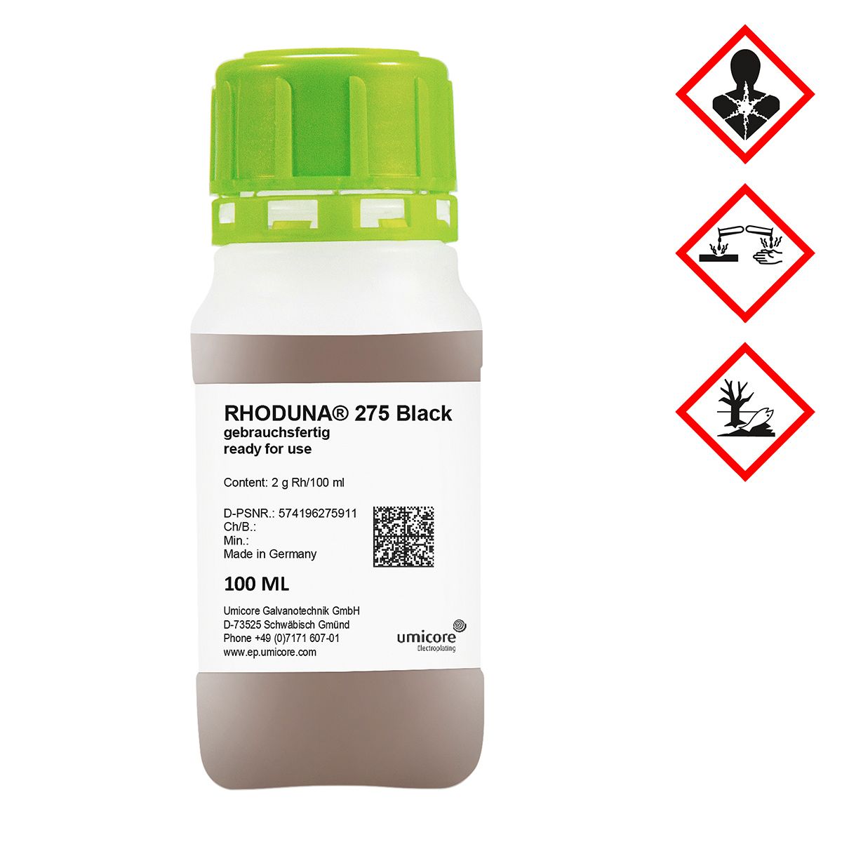 Schwarzrhodiumbad Rhoduna 275