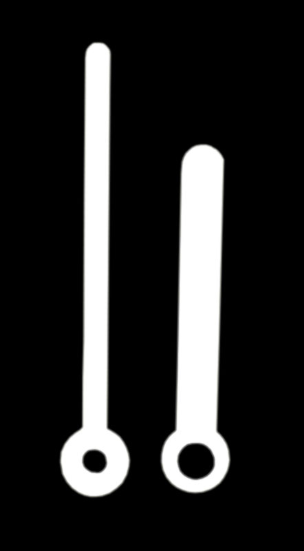 Großuhrzeiger weiß 60/45 mm