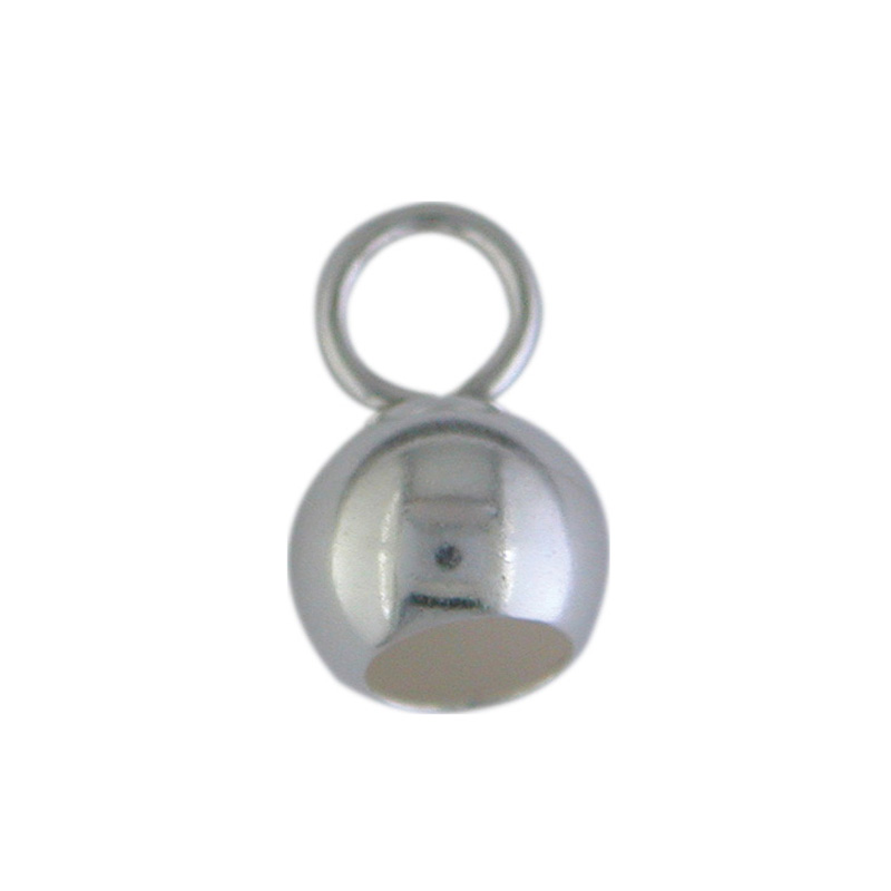 Endkapseln m. großer geschlossener Öse, Weißgold 585