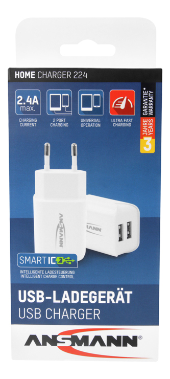 5657_H2 Ansmann USB-Ladegerät mit 2 xUSB Ports