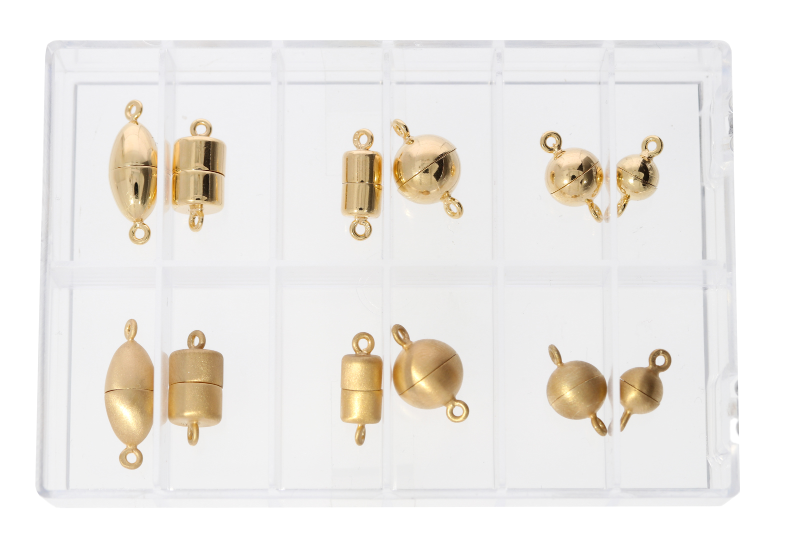 Sortiment Magnetschließen Kugel, Tonne und oval Sortiment Magnetschließen Kugel, Tonne und oval