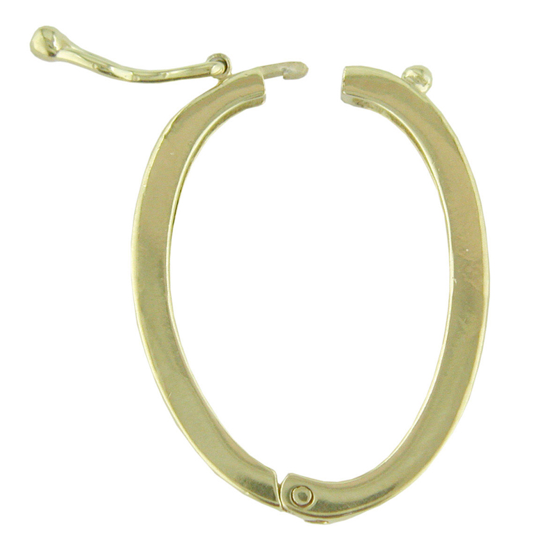 Ketten-Clip groß, oval glatt, Silber vergoldet Ketten-Clip groß, oval glatt, Silber vergoldet