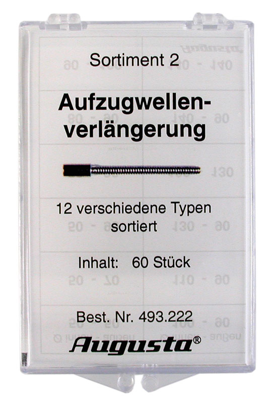 Sortiment Aufzugwellenverlängerungen Sortiment Aufzugwellenverlängerungen