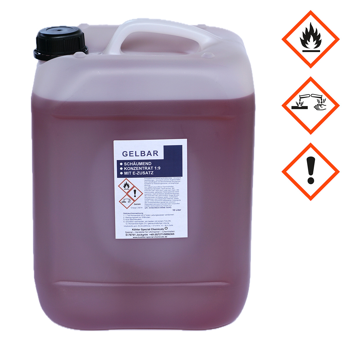 Uhrenreinigungskonzentrat Gelbar Standard 1:9