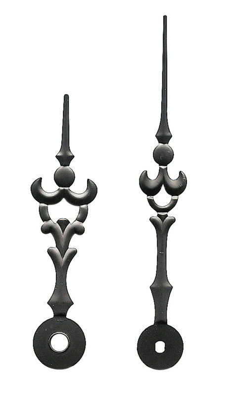 Großuhrzeiger schwarz 100/75 mm