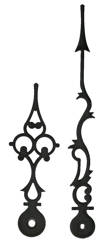 Großuhrzeiger schwarz 160/100 mm