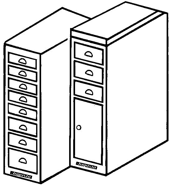 Schubladensäule lose 45 cm
