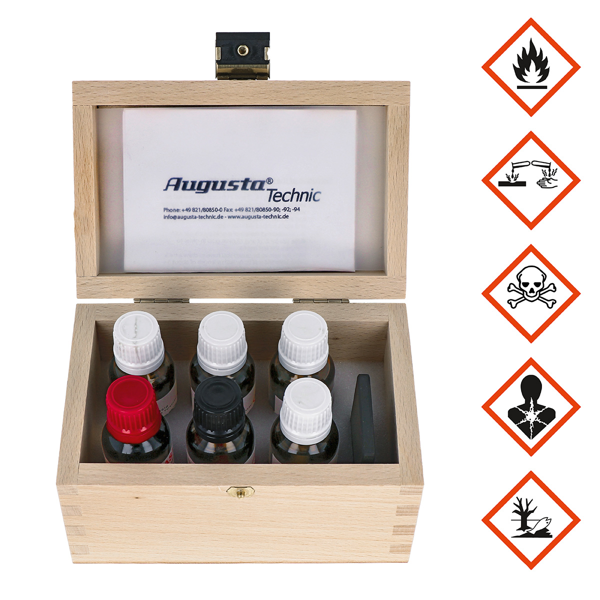 Probiersäurekasten mit Prüfsäure für Gold und Silber