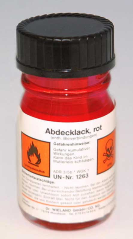 Abdecklack rot Abdecklack rot