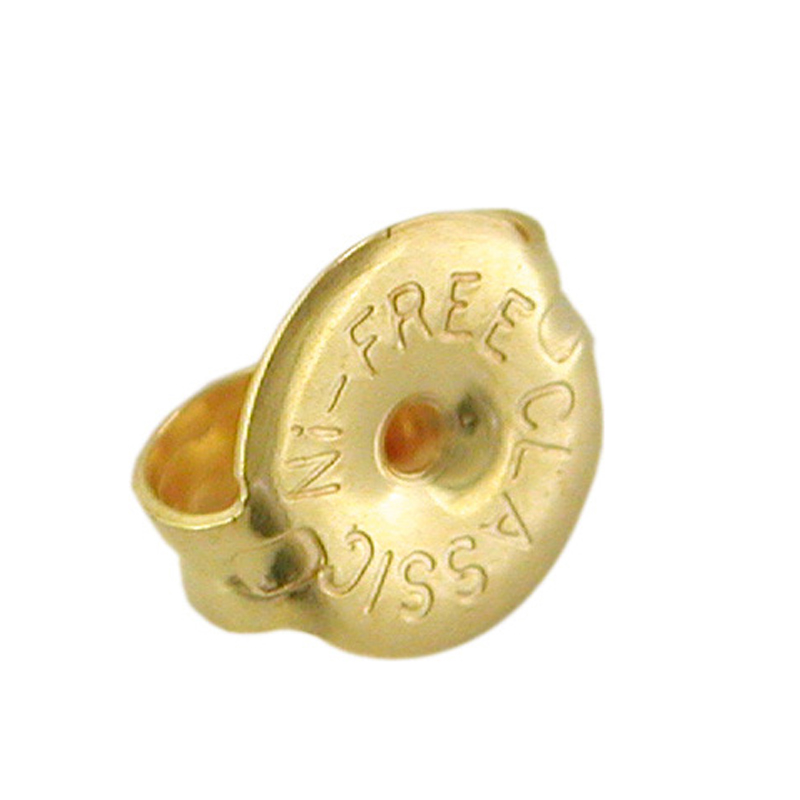 65991_F2L Ohrmuttern Edelstahl vergoldet, antiallergisch