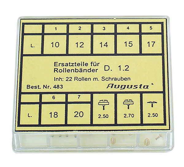 Sortiment Schraubmittelbandstege gelb Sortiment Schraubmittelbandstege gelb