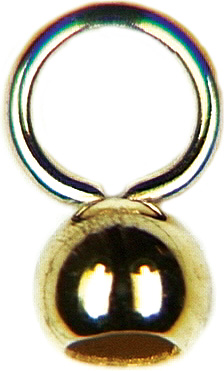 Endkapseln m. großer geschlossener Öse, Gold 585 Endkapseln m. großer geschlossener Öse, Gold 585