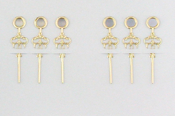 Taschenuhrzeiger Louis XVI gelb Taschenuhrzeiger Louis XVI gelb