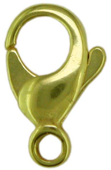 Schmuckkarabiner 9 mm bauchig gegossen