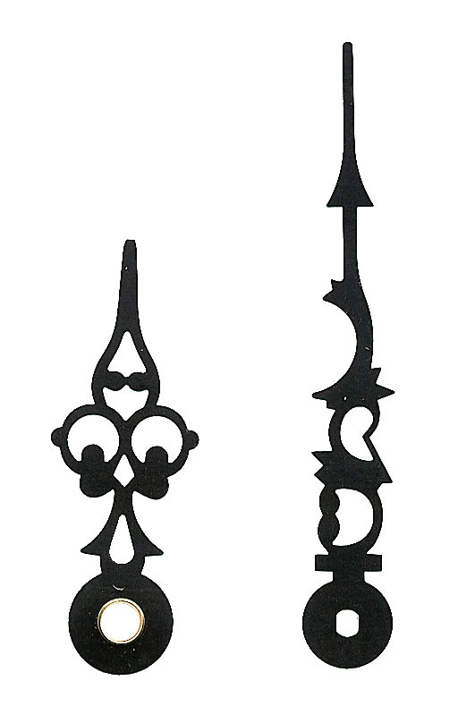 Großuhrzeiger schwarz 78/51 mm