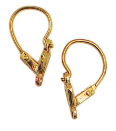 Brisuren mit Faconteil und Verschluß, Tropfenform, gerillt, Öse quer, Gold 585 Brisuren mit Faconteil und Verschluß, Tropfenform, gerillt, Öse quer, Gold 585