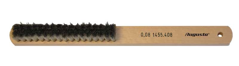 Handbürste Neusilber 4-reihig