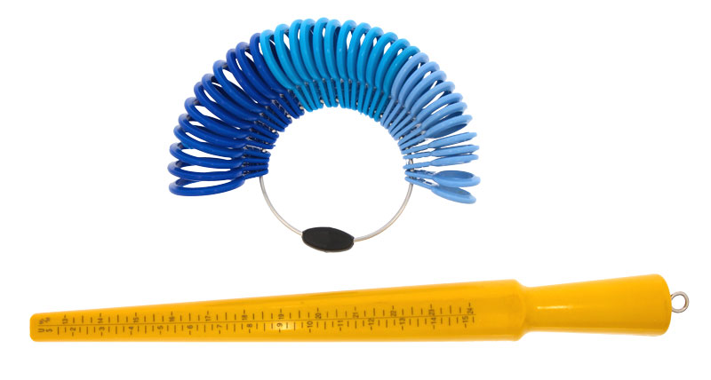 Ringstock und Ringmaß im Set, Kunststoff