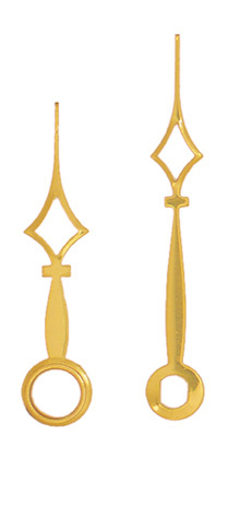 Großuhrzeiger gelb 38/31 mm