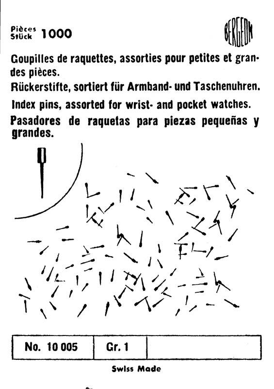 Rückerstifte für Taschenuhren