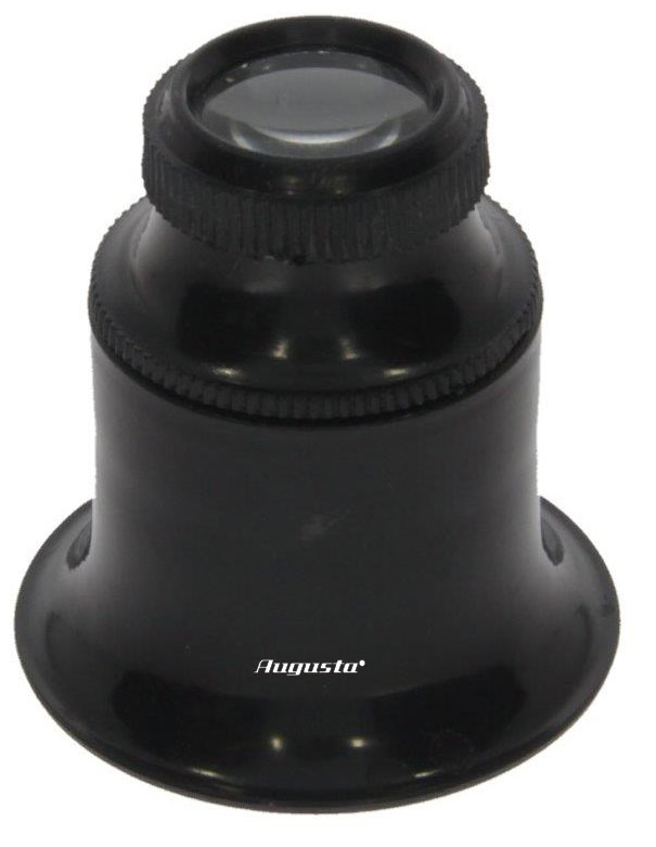 Steinlupe schwarz 12X