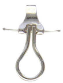 Ohrclipmechanik mit langer Zunge, Silber Ohrclipmechanik mit langer Zunge, Silber