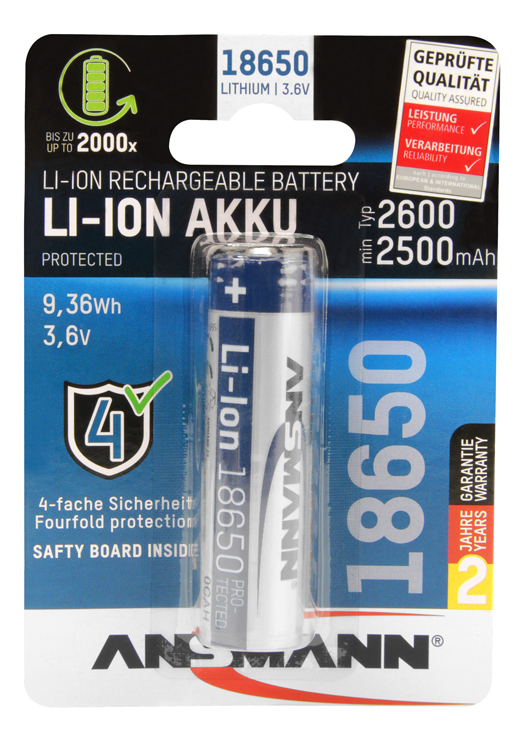 Ansmann Li-Ion Akku 18650 2600 mAh