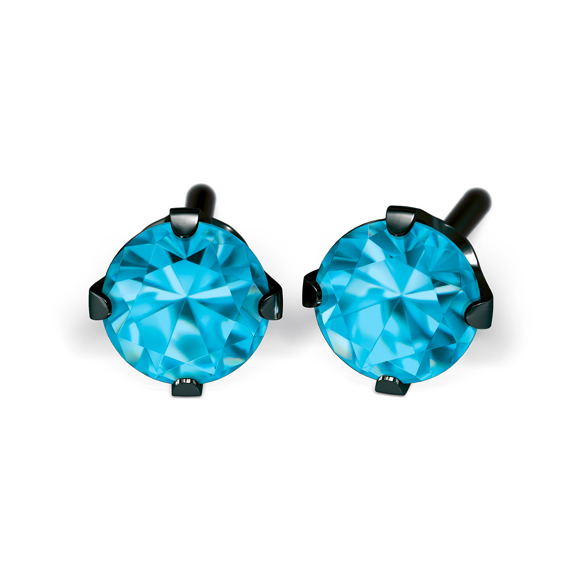 System 75 Erstohrstecker schwarz