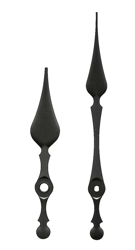 Großuhrzeiger schwarz 103/70 mm Großuhrzeiger schwarz 103/70 mm