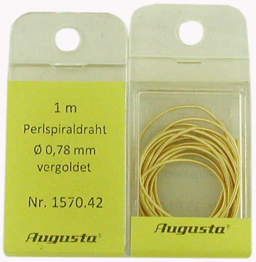 Perlspiraldraht vergoldet 0,78 mm Perlspiraldraht vergoldet 0,78 mm