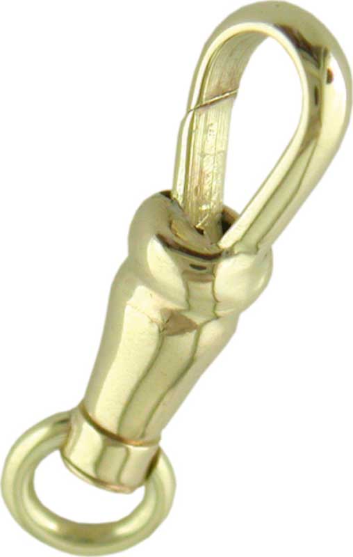 Karabiner mit beweglicher Öse und Ring 23 mm