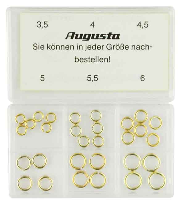 Sortiment Binderinge rund 3,5 - 6 mm, 30 Stück Sortiment Binderinge rund 3,5 - 6 mm, 30 Stück