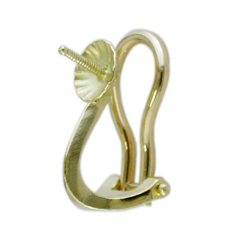 Ohrclipmechanik mit Perlschale, Gold 585, 5 mm Ohrclipmechanik mit Perlschale, Gold 585, 5 mm