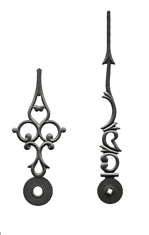 Großuhrzeiger schwarz 88/60 mm