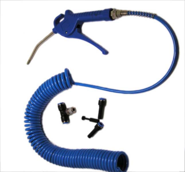 Ausblaspistole mit Spiralschlauch