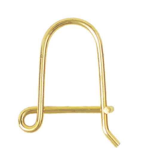 Schweizer Haken geschlossene Form, Gold 585