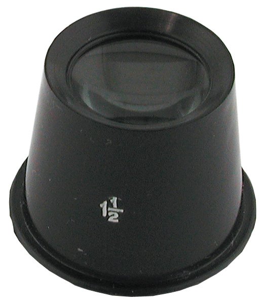 Uhrmacherlupe schwarz 4x
