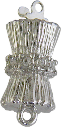 Schmuckschließe Metall rhodiniert