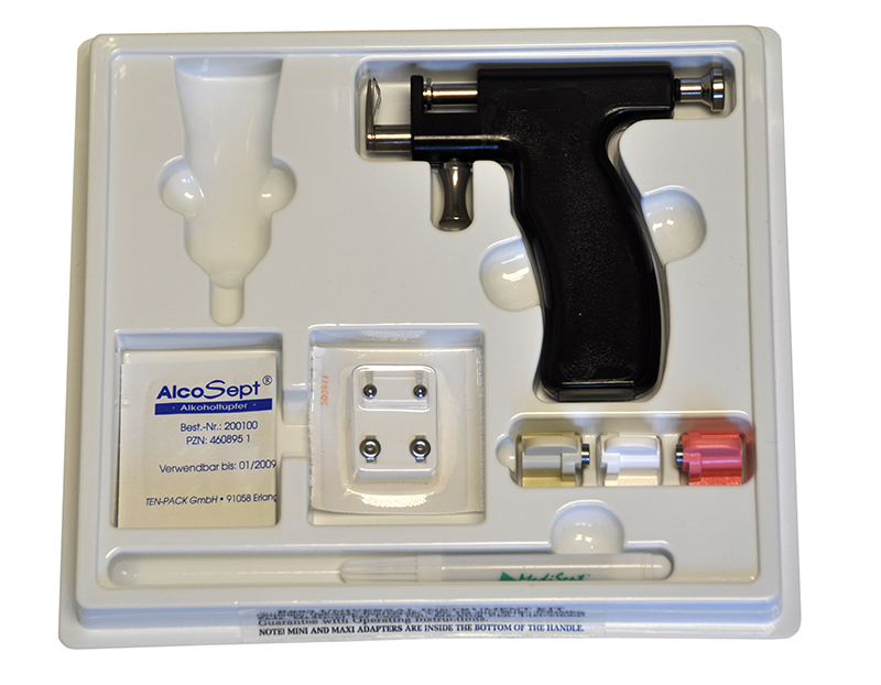 Medico Ohrlochstechapparat Kombi, schwarz