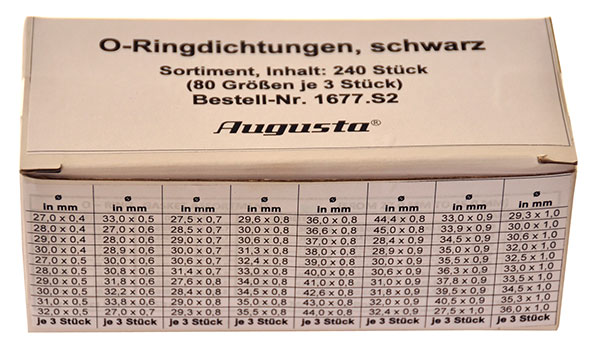 Sortiment II O-Ringdichtungen schwarz Sortiment II O-Ringdichtungen schwarz