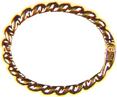 Ketten-Clip groß, oval gerillt, Silber