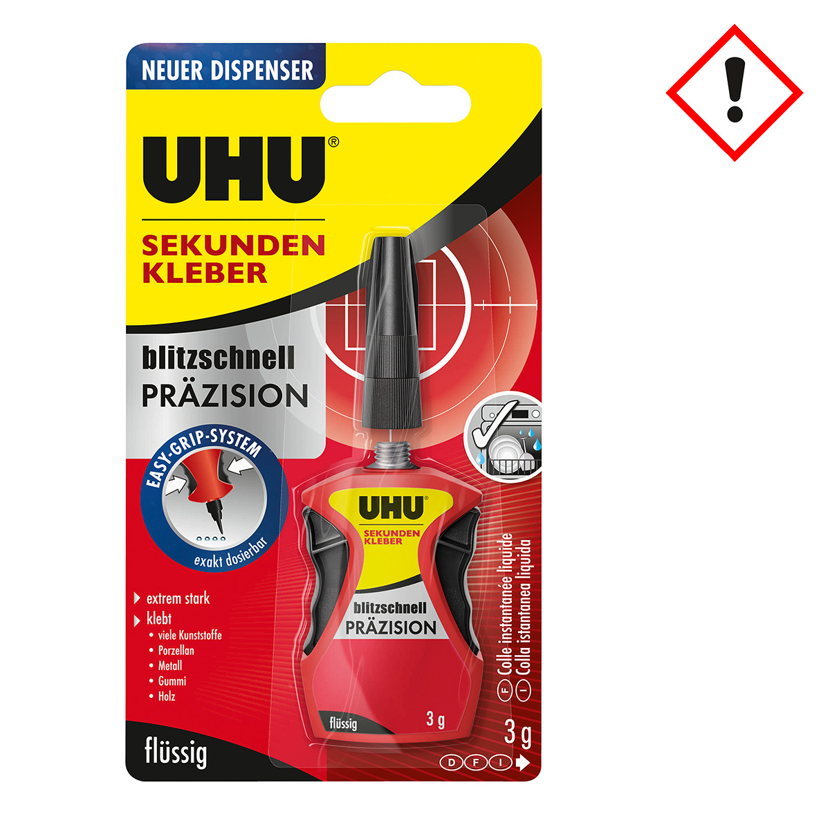 UHU Sekundenkleber blitzschnell Präzision