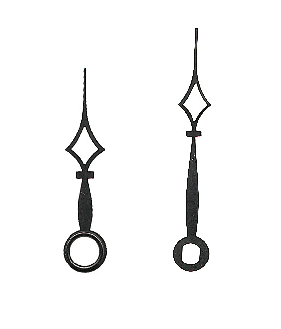 Großuhrzeiger schwarz 38/27 mm