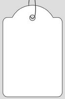 Fadenetiketten Karton, weiß